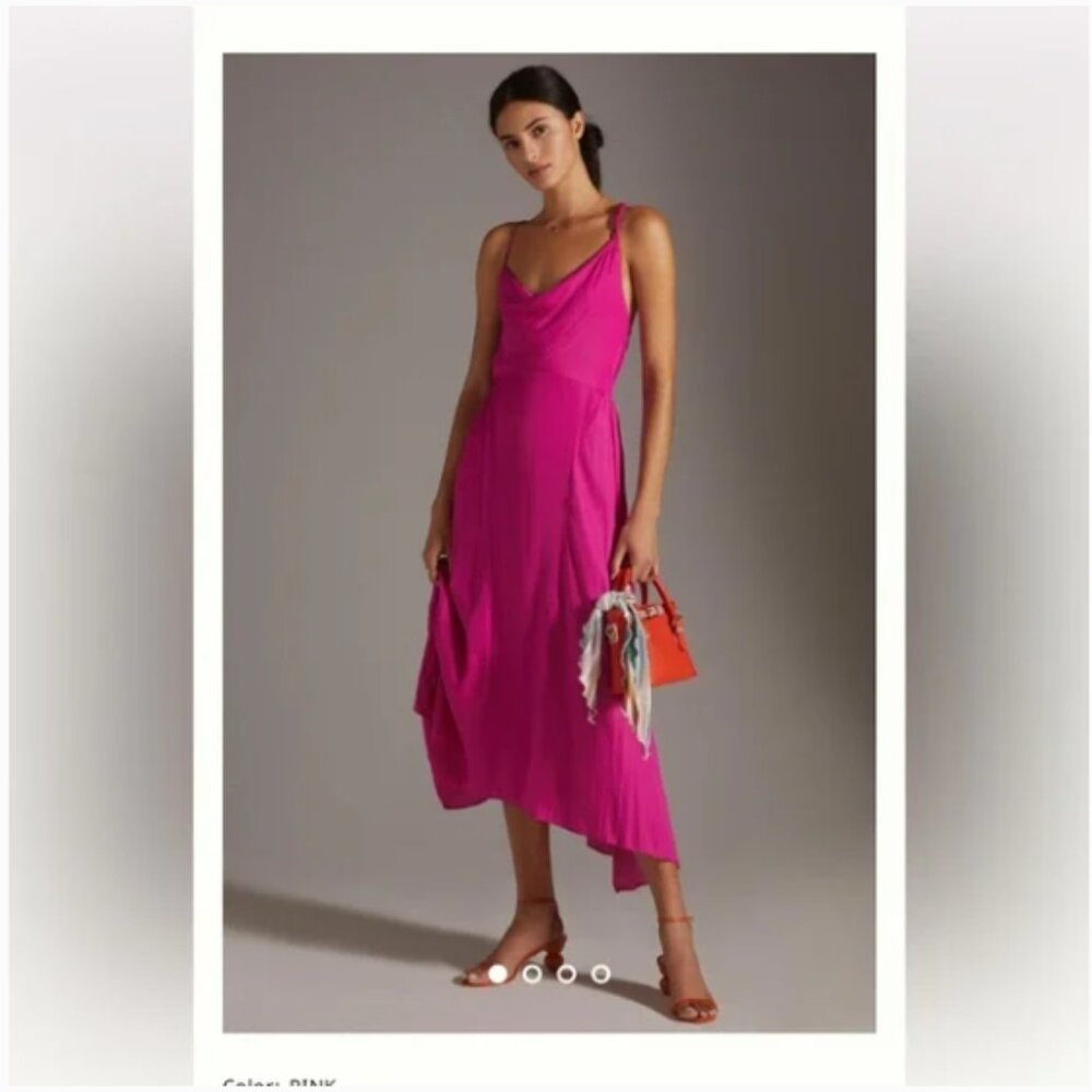 Maeve by Anthropologie - pink/rose maxi slip dress